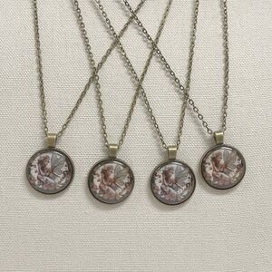 4 Fairy and Butterfly Acrylic Pendant Necklaces NWOT